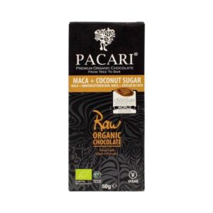 Paccari organska Ekvadorska 70% raw čokolada sa mačom i kokosovim šećerom 50g
